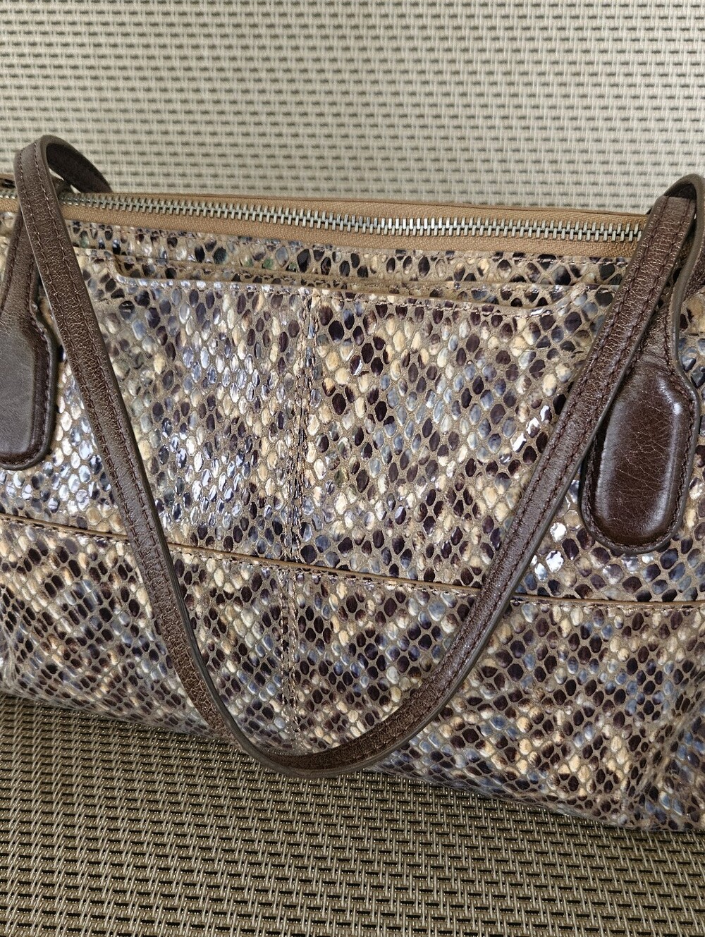 SNAKESKIN HANDBAG, Hobo Snakeskin Purse, Snakeskin Leather Handbag